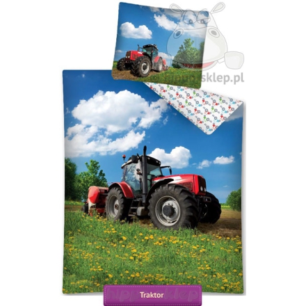 Glow in the dark bedding with a farm tractor 160x200 or 150x200 cm