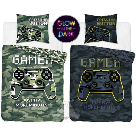 Glow in the dark bedding with a game controller 135x200 or 150x200