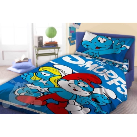 Papa Smurf blue kids bedding 02  
