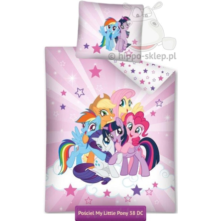 My Little Pony bedding set with clouds and stars 140x200 or 150x200 