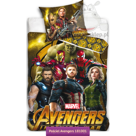 Marvel Avengers Infinity war bedding set 140x200