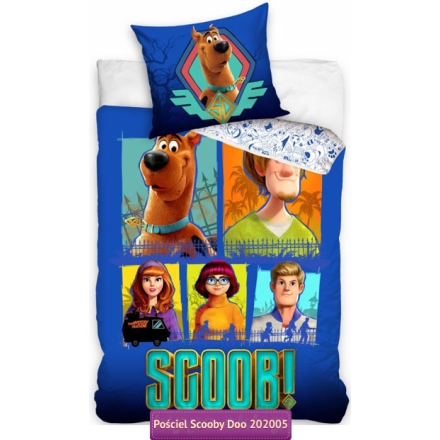 Blue kids bedding with Scooby Doo 140x200 or 150x200 