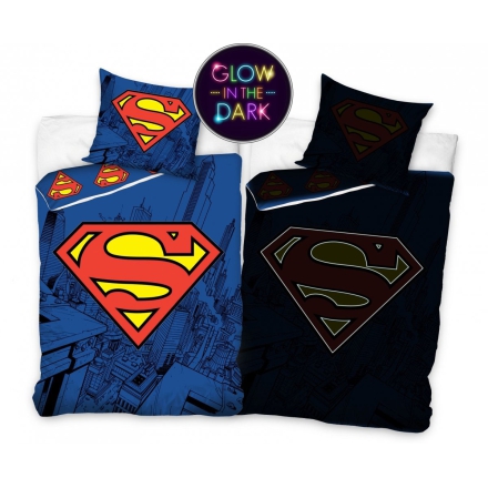 Glow in the dark Superman bedding 160x200, 150x200