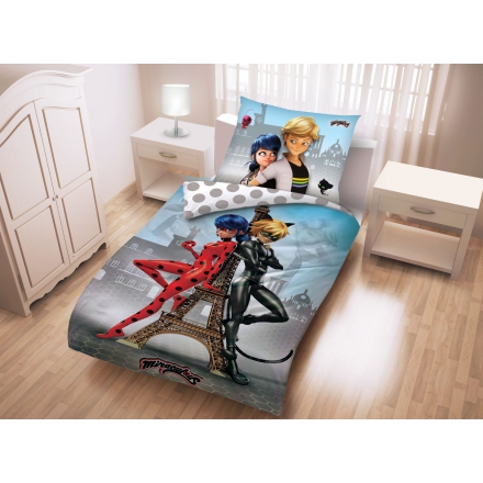 Kids bed linen with Miraculum characters 140x180 cm