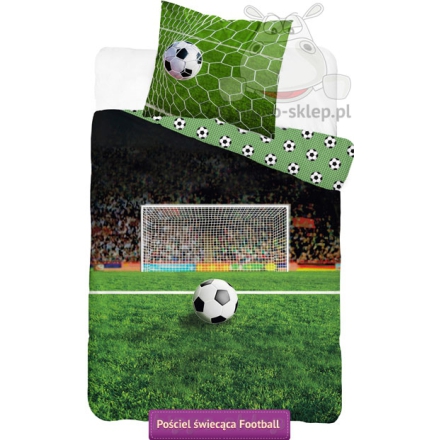 Glowing bedding set with a sports field pitch 140x180