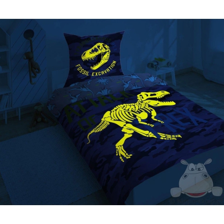 T-rex dinosaur bedding - glowing in the dark elemnts