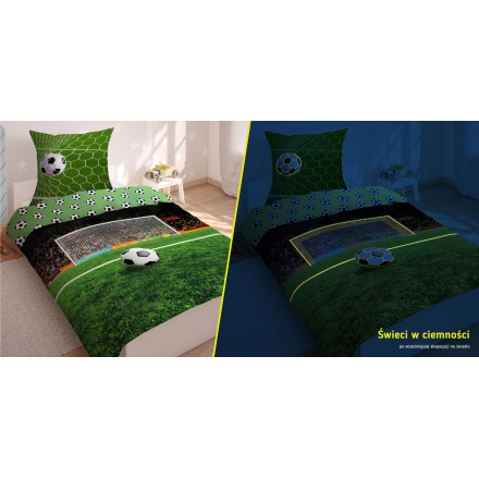 Football stadium glow-in-the-dark bedding for boys 150x200 or 160x200