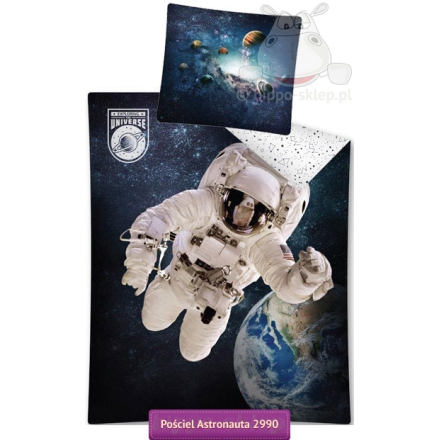 Kids bedding space with astronaut Smukee 140x200 or 150x200 cm