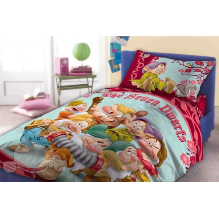 Kids bed set with seven Dwarfs 150x200 