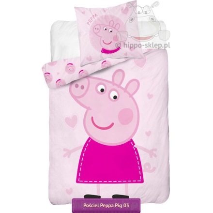 Bedding with Peppa Pig 140x200, 140x180 or 120x160, pink