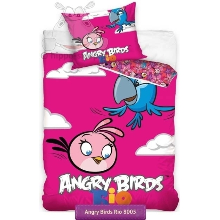 Angry Birds bed linen for girls 140x200 i 160x200, pink 