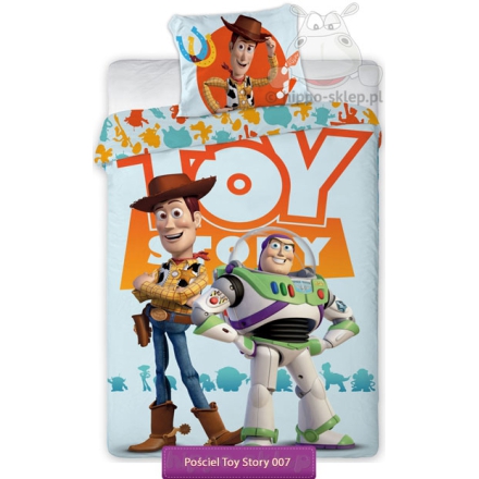 Disney Toy Story 4 Woody & Buzz bedding set 140x200 cm, light blue