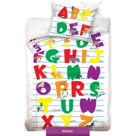 Bedding with letters - alphabet