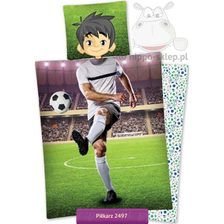 Bedding with football player for boys 150x200