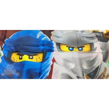 Duvet cover with printed design of Lego Ninjago warriors
