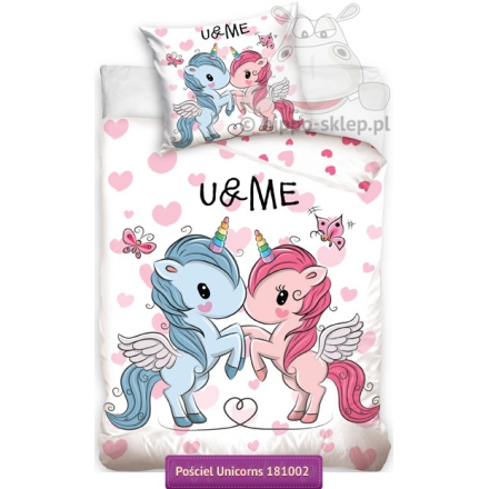 Bedding with unicorns U&Me
