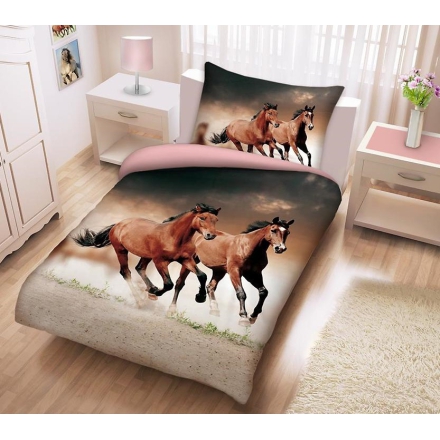 Bedding with horses 135x200