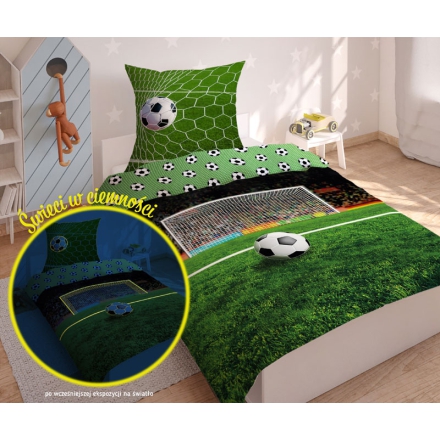 Bedding with a sports stadium with elements glowing in the dark, 120x160