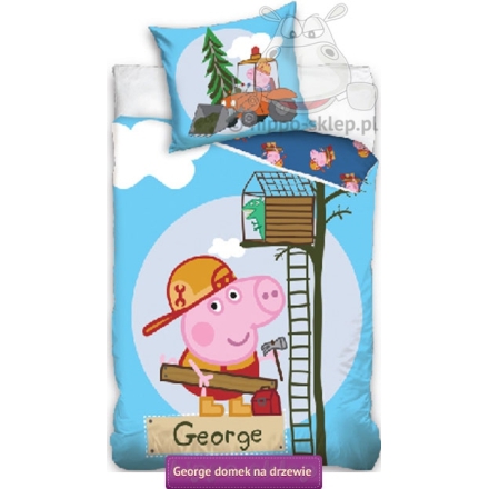 Bedding with Georg from Peppa Pig series 140x200 or 150x200, blue