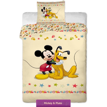 Kids bedding Mickey Mouse and Pluto Disney 140x200 Jerry Fabrics
