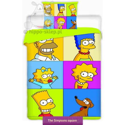 Simpsons family kids bedding 140x200 with Bart Lisa Meggie Homer Marge