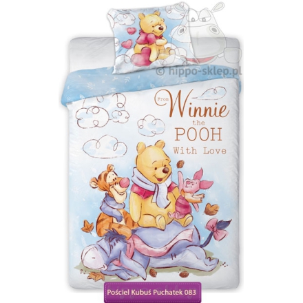 Winnie The Pooh and friends bedding 140x200 or 135x200, light blue