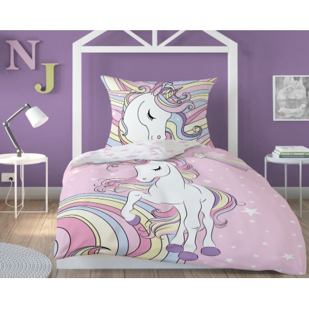 Duvet cover and pillow case with unicorn design 120x160, 120x180, 140x180