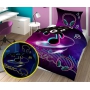 Glow in the dark bedding for teens with a note and headphones 150x200