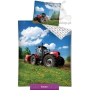 Glow in the dark bedding with a farm tractor 160x200 or 150x200 cm