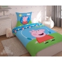 Cotton bedding with Peppa Pig character 150x200 or 120x160