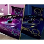 Purple bedding for teenagers with Tik Tok notes