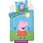 Bedding with Peppa Pig 140x200, 135x200 or 140x180, green-blue