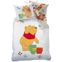 Winnie the Pooh with a pot of honey - white side of bedding