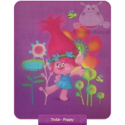 Trolls fleece blanket  with Poppy 110x140 cm, violet