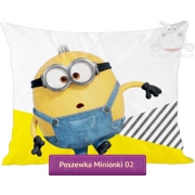 Kids large pillowcase with Minion 70x80, yellow-gray