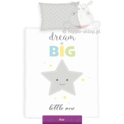 White baby bedding with star Dream big 100x135 or 90x130 