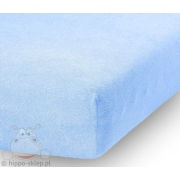 Blue terry fitted sheet 80x160, 90x120, 140x200