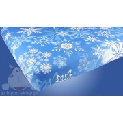Kids flat sheet Frozen flakes 03 blue 140x200