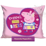 Large kids pillowcase Peppa Pig 70x80 pink