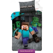 Minecraft kids bedding with Steve, Zombie and Creeper 140x200