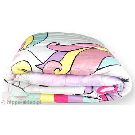 Glitter bedspread for girls with unicorn 