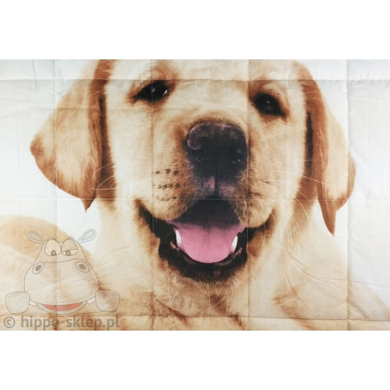 Quilted bed cover with dogs 