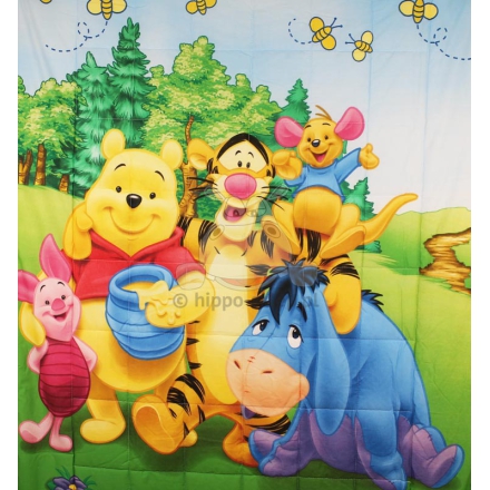 Printed kids bedspread Winnie The Pooh & friends