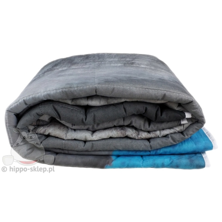 Bedspread with gray cat - packing