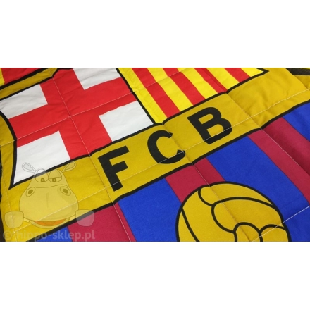 Quilted FC Barcelona bedspread for boys