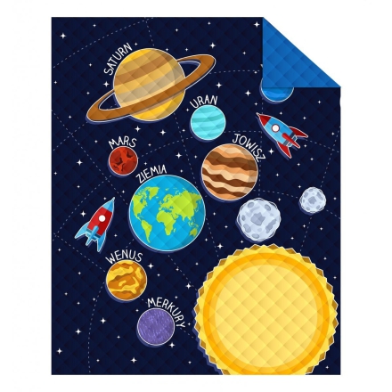 Kids bedspread with solar system – space