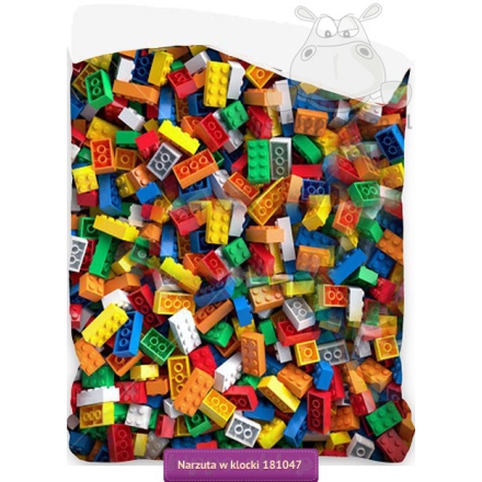 Colorful kids bedspread with bricks 140x195
