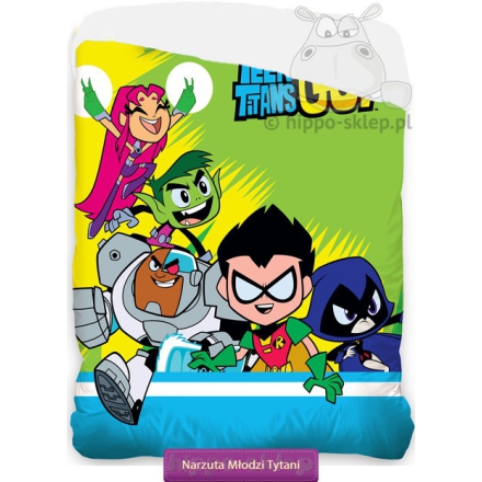 Teen Titans Go! kids bedspread 140x195, green