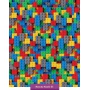 Quilted kids bedspread with Lego bricks design 170x210