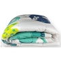 Grey-green bed cover with dino - packing